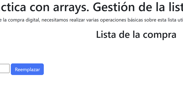 Actividad 17: Práctica con arrays. Gestión de la lista de la compra